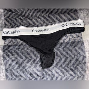 Calvin Klein Black Size Small Thong Panties